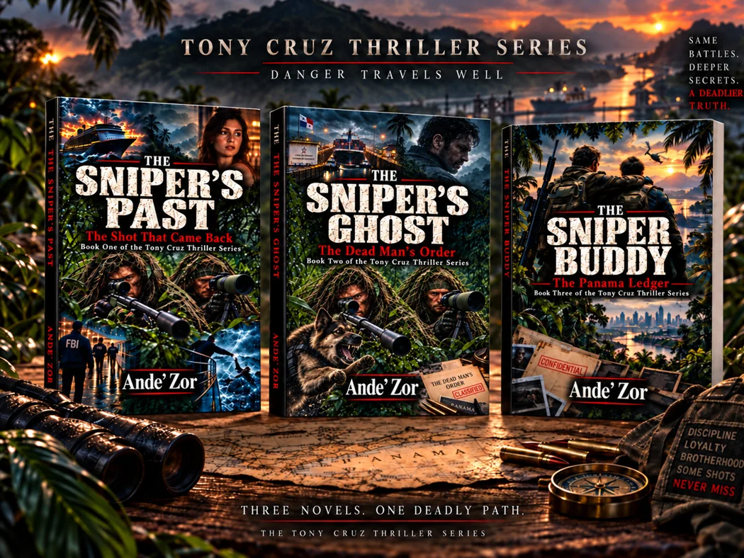 Tony Cruz Thriller Series image showing three books